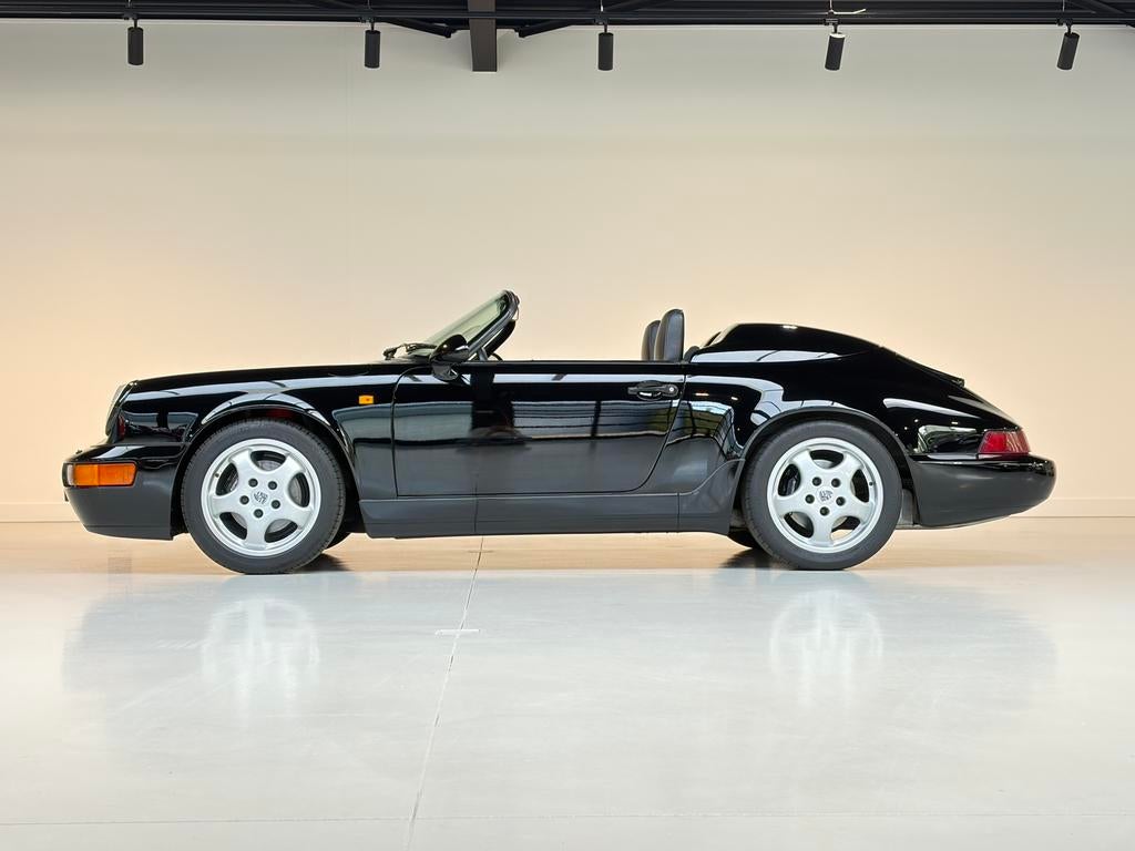 Porsche 911 964 Speedster Handbak EU 119.000km, Achterwielaandrijving, Zwart, Cabriolet, Zwart