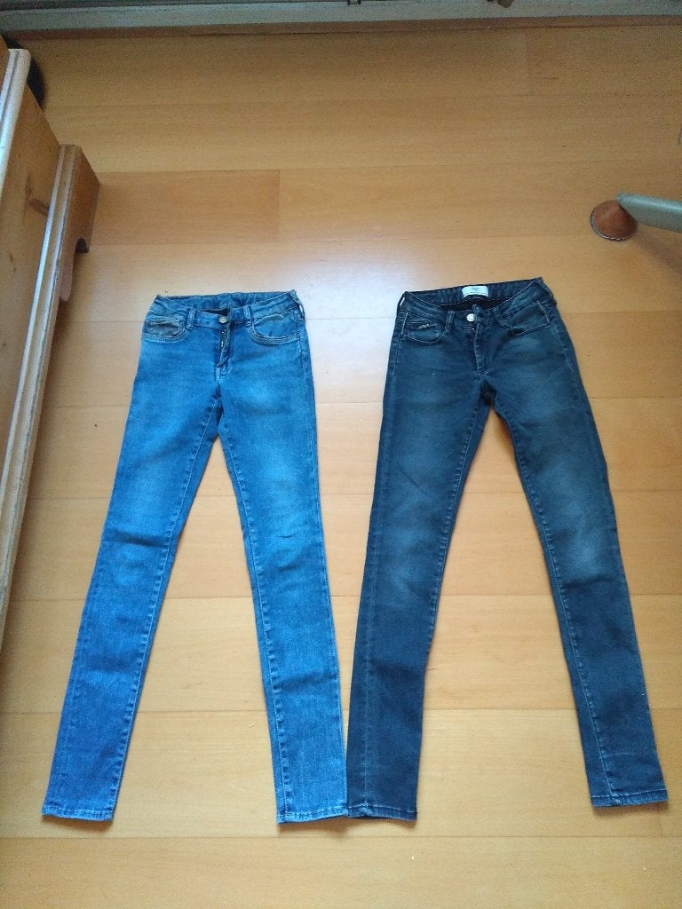 2 stuks Le Temps des Cerises JG skinny jeans 176 (16), Broek, Gebruikt, Le Temps des Cerises, Verzenden