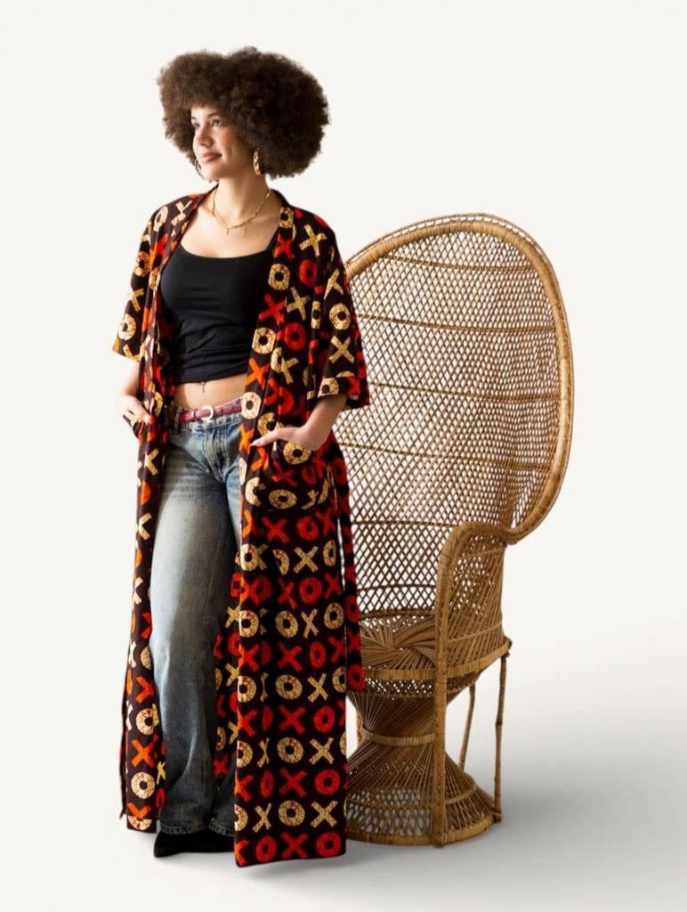 Nana Maxi Kimono - Unieke Print, Kleding | Dames, Ophalen of Verzenden, Nieuw