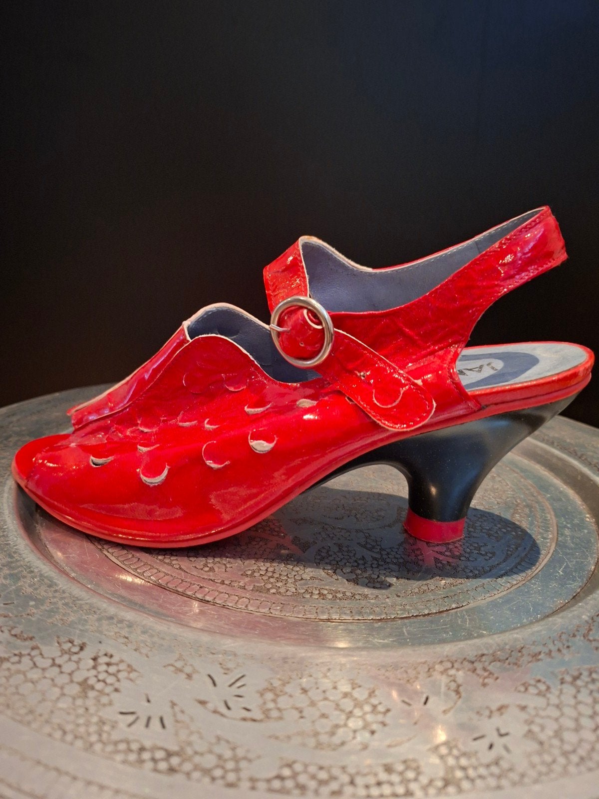 Jan Jansen rode lakleren sandalen met hak - Maat 40, Kleding | Dames, Schoenen, Jan Jansen, Gedragen, Rood, Sandalen of Muiltjes