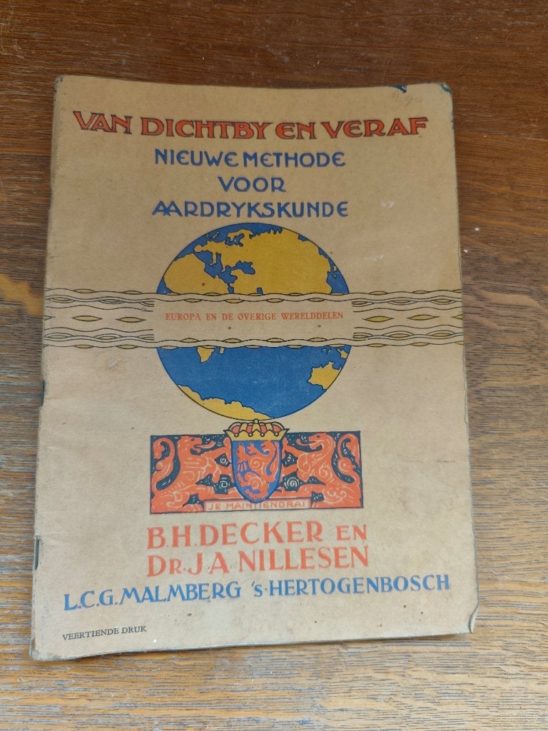 Oud aardrijkskunde boek, Verzamelen, Ophalen, Gebruikt