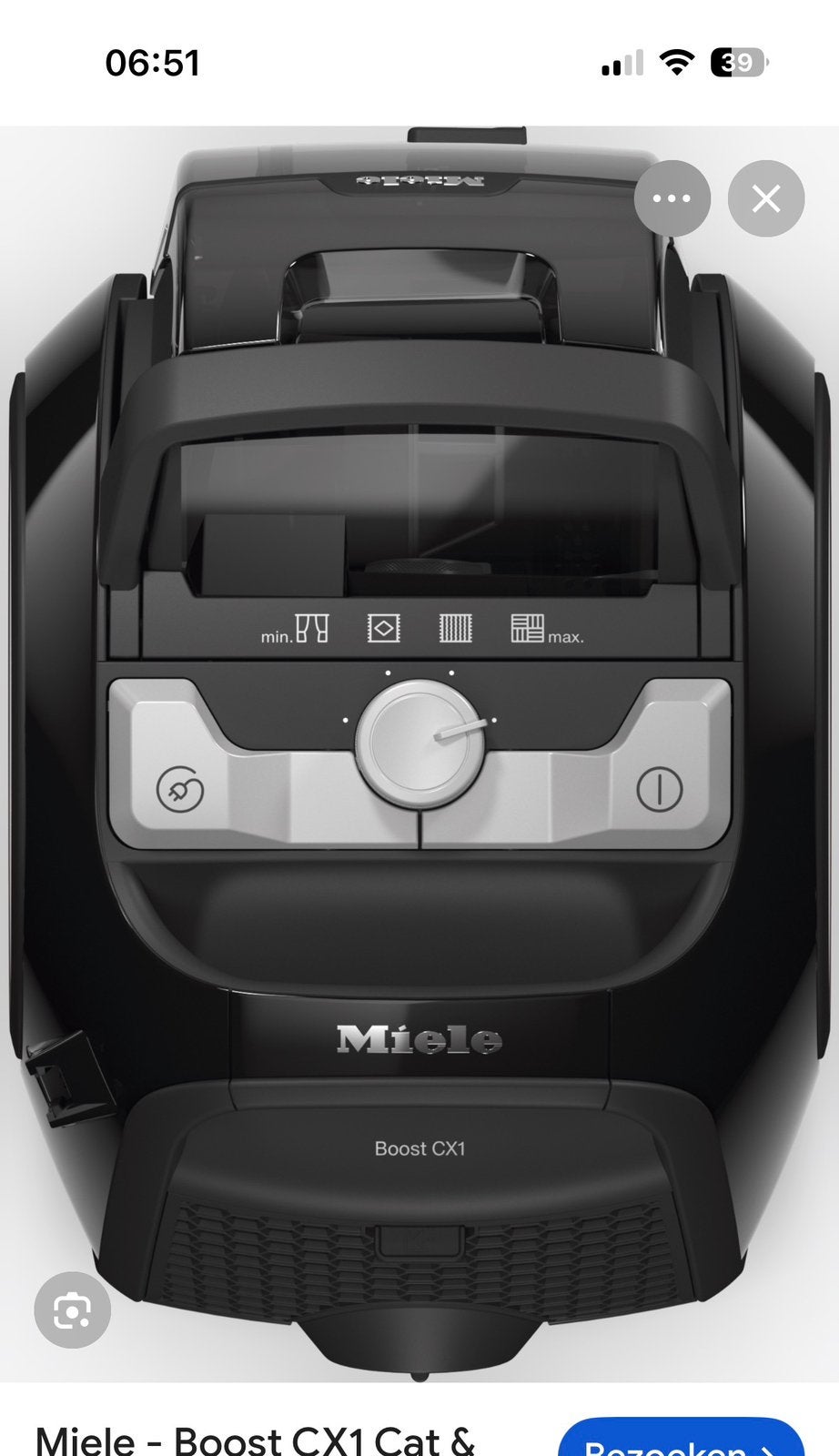 Miele Boost CX1 zwart/transparant, Witgoed en Apparatuur, Ophalen, Zo goed als nieuw