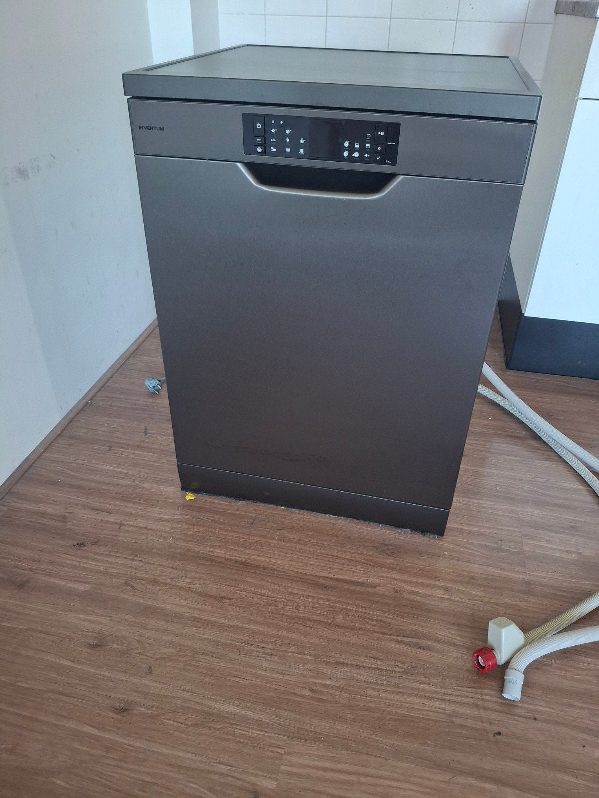 Inventum VVW6040AB Vrijstaande Vaatwasser - Zwart RVS, Witgoed en Apparatuur, Vaatwasmachines, Ophalen, 60 cm of meer, Eco programma