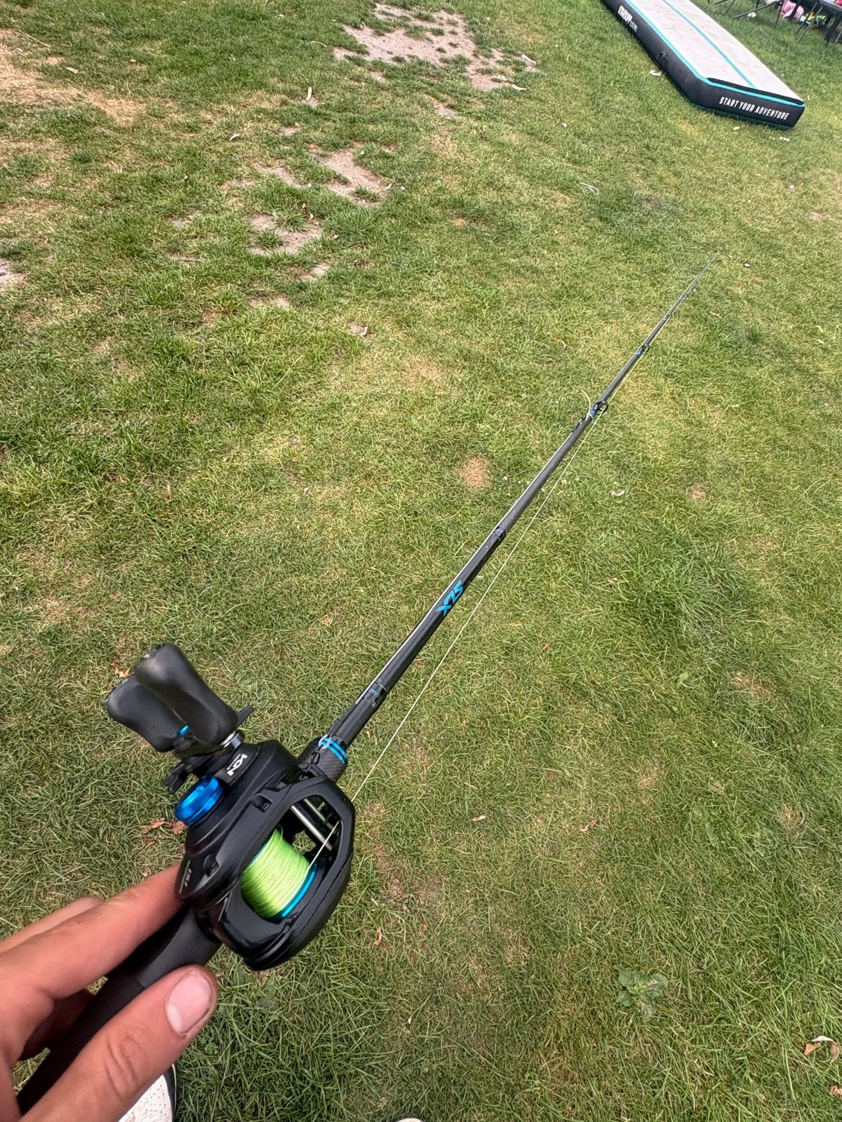 Shimano SLX Reel Set Hengel - Perfect voor Trollen & Kanten, Ophalen of Verzenden, Gebruikt, Complete hengel