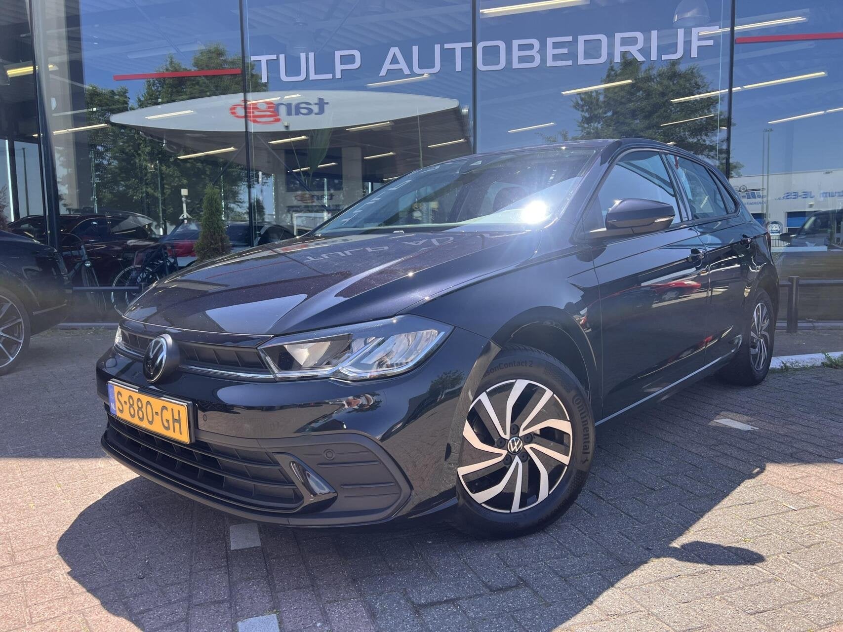 Volkswagen Polo 1.0 TSI Life Business Clima Cruise BTW NAP, Voorwielaandrijving, Automatische klimaatregeling, Stof, Gebruikt