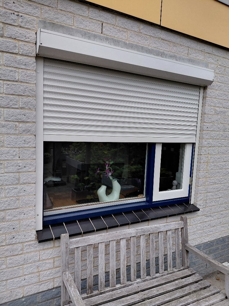 Rolluik off wite, Ophalen, Gebruikt, 150 tot 200 cm, Wit