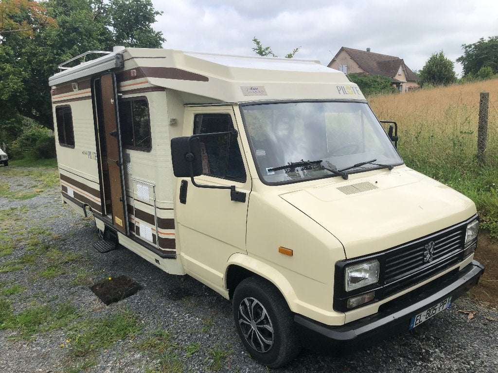 Vintage camper te koop, Caravans en Kamperen, Campers, Buscamper of Camperbus, Fiat, Pilote, Particulier