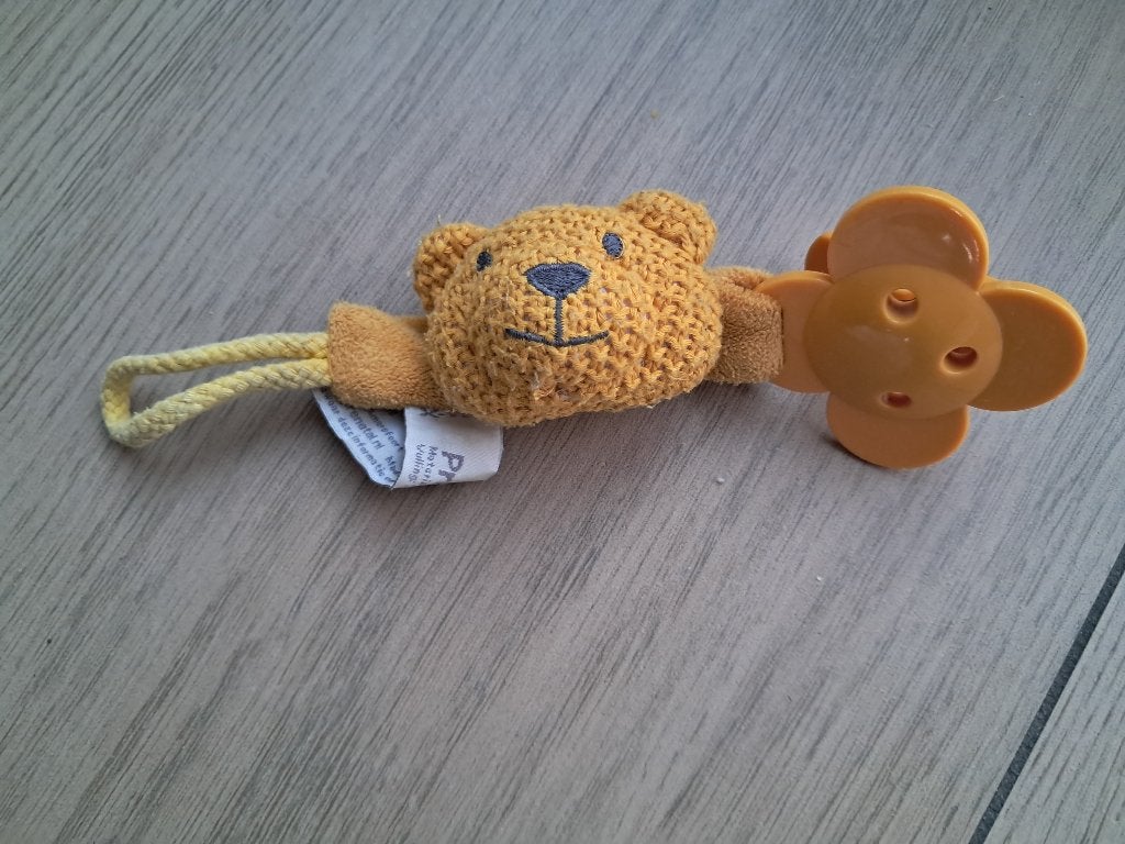 K339 Geel speenkoord Prenatal, Kinderen en Baby's, Babymode-accessoires, Ophalen of Verzenden, Gebruikt, Prenatal