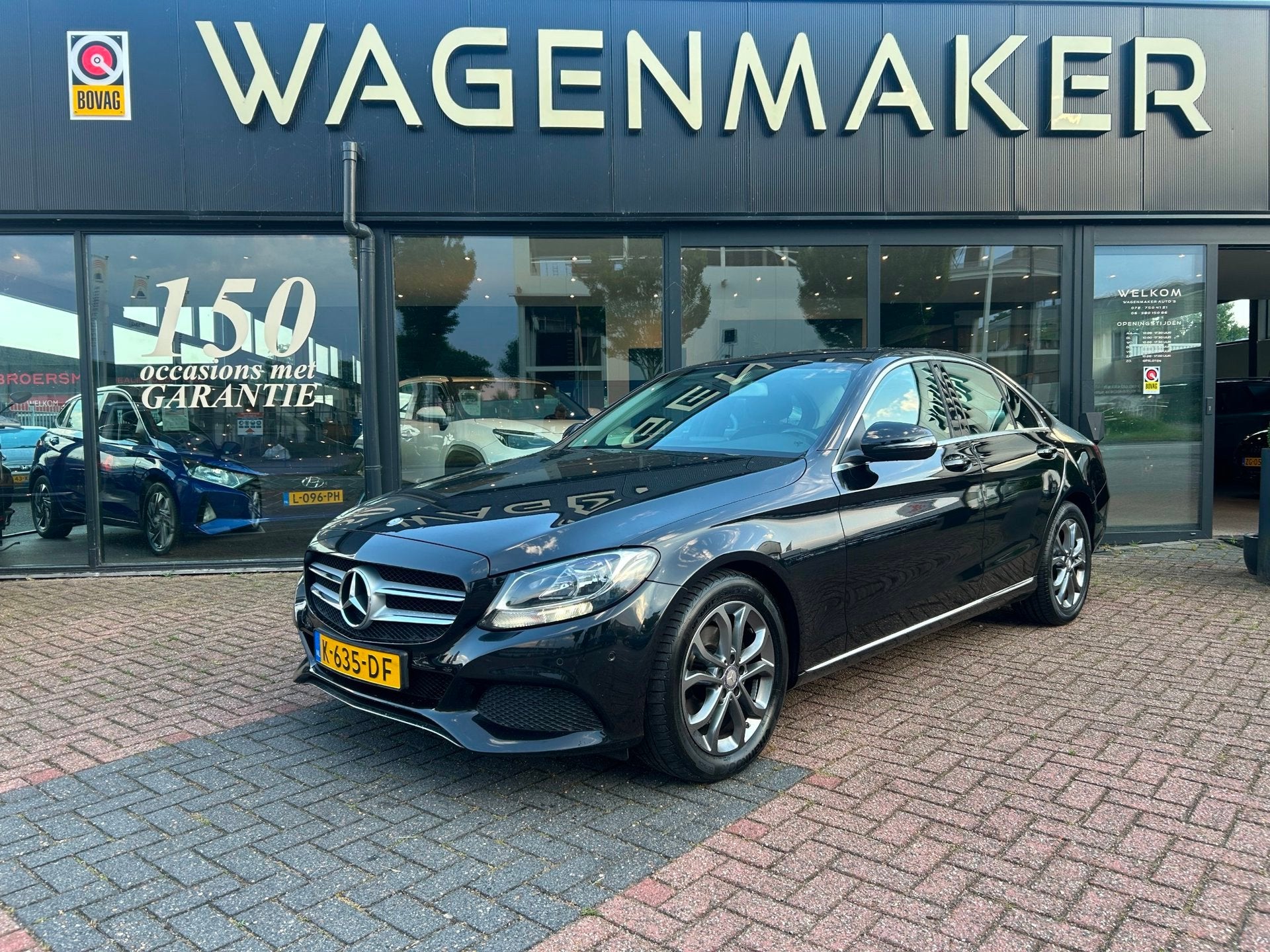 Mercedes-Benz C-klasse 180 Prestige AUT|NAVI|Cruise|Trekhaak, Automaat, Euro 6, Leder en Stof, Zwart