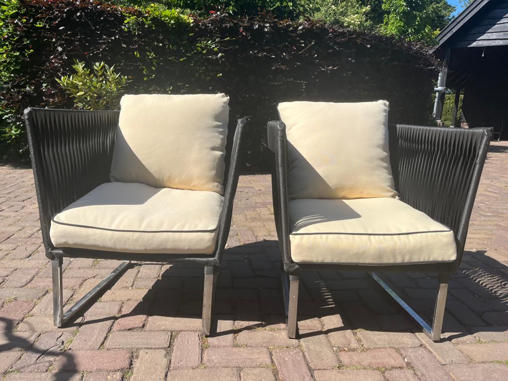 Twee supergave tuin(lounge) stoelen bijna nieuw!, Ophalen, Zo goed als nieuw, Kunststof