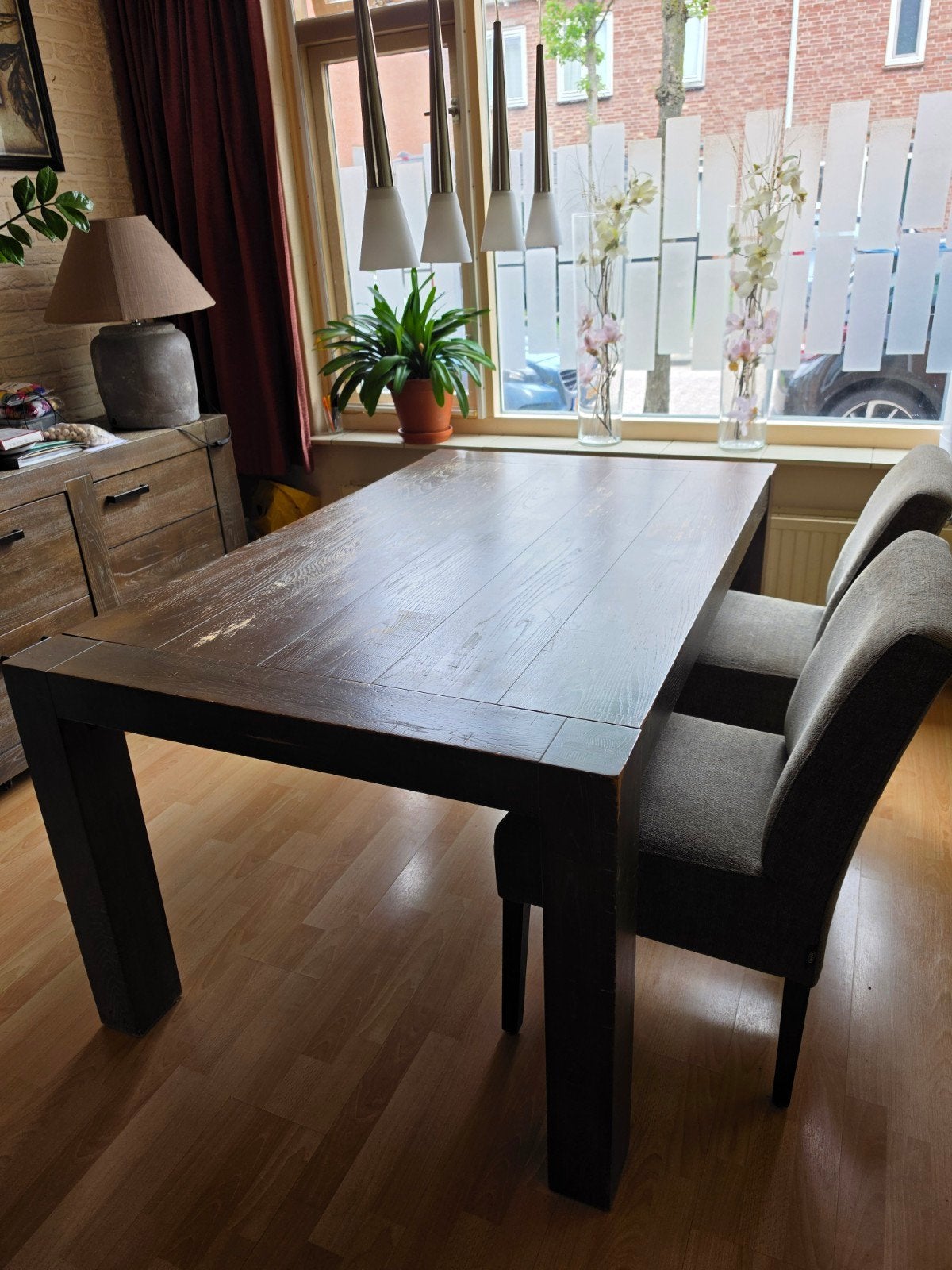 Uitschuifbare eettafel - 1.60m (uit te breiden tot 2.10m), Ophalen, Gebruikt, 50 tot 100 cm, 150 tot 200 cm