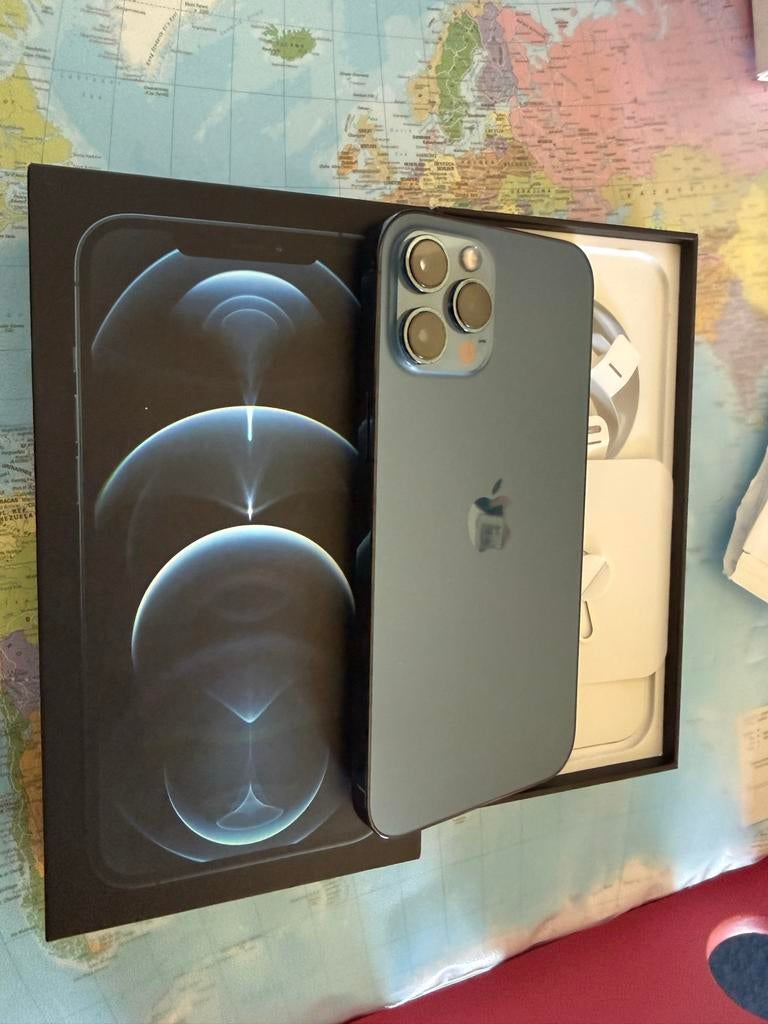 iPhone 12 Pro Max 256GB Pacific Blue - Zo goed als nieuw, Telecommunicatie, Mobiele telefoons | Apple iPhone, 256 GB, Blauw, Zo goed als nieuw