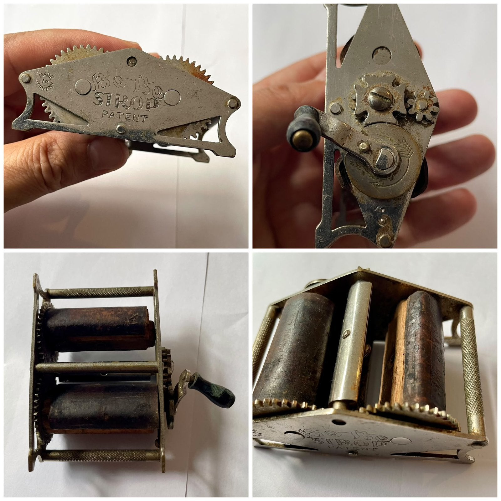 1910-Duitsland vervaardigde Be-Be Strop scheermesjesslijper, Ophalen of Verzenden