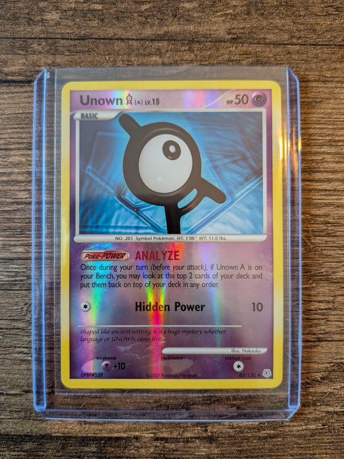 Pokemon Unown Reverse Holo Diamond & Pearl 65/130, Verzenden