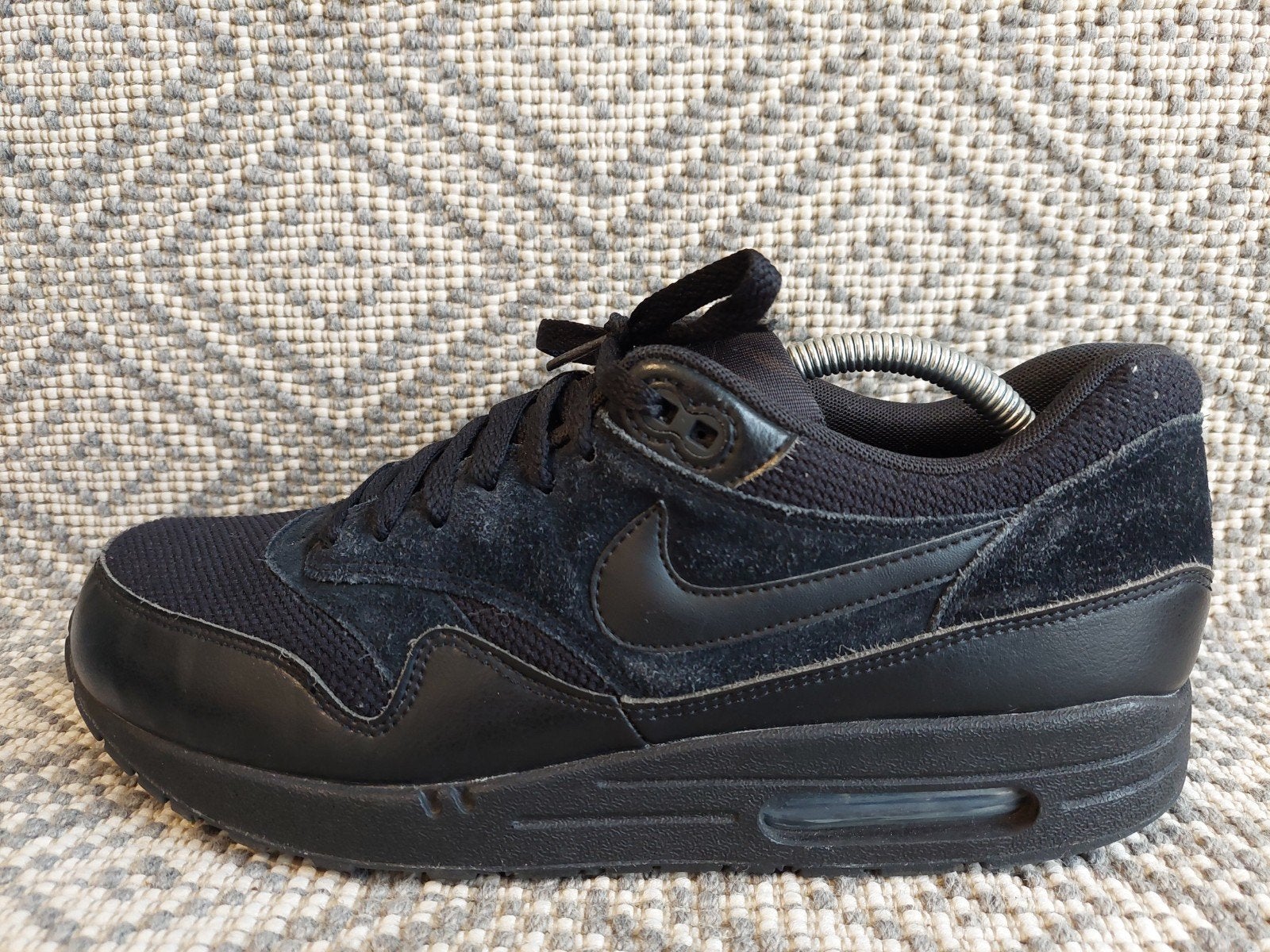 Nike air max 1 essential triple black 44.5, Nike air max, Zwart, Ophalen of Verzenden, Sneakers of Gympen