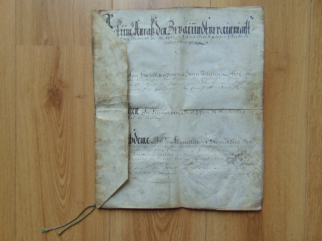 Schitterend 17e-eeuws Duits Manuscript (1644) - Kalligrafie, Ophalen of Verzenden