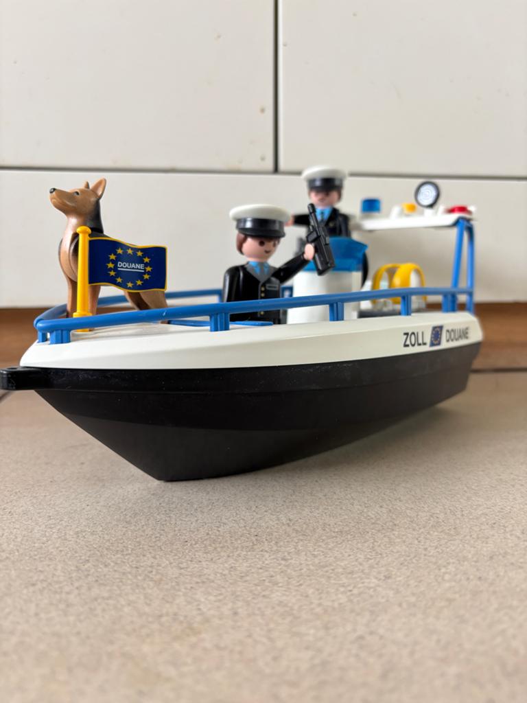 Playmobil 5263 Douaneboot met figuren en hond, Ophalen of Verzenden, Gebruikt