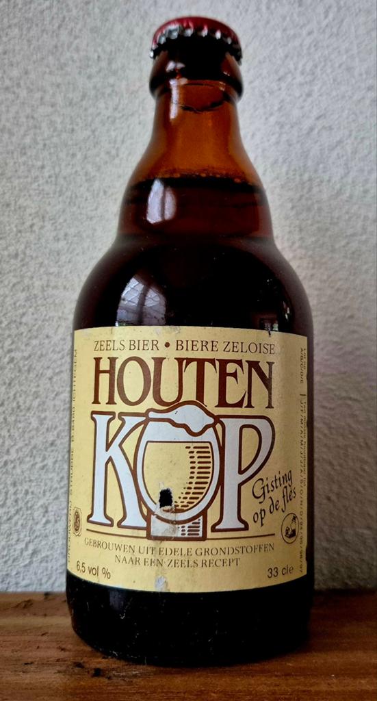 1995 volle fles HOUTEN KOP Zeels bier br. STRUBBE Ichtegem, Ophalen of Verzenden, Zo goed als nieuw, Flesje(s), Overige merken