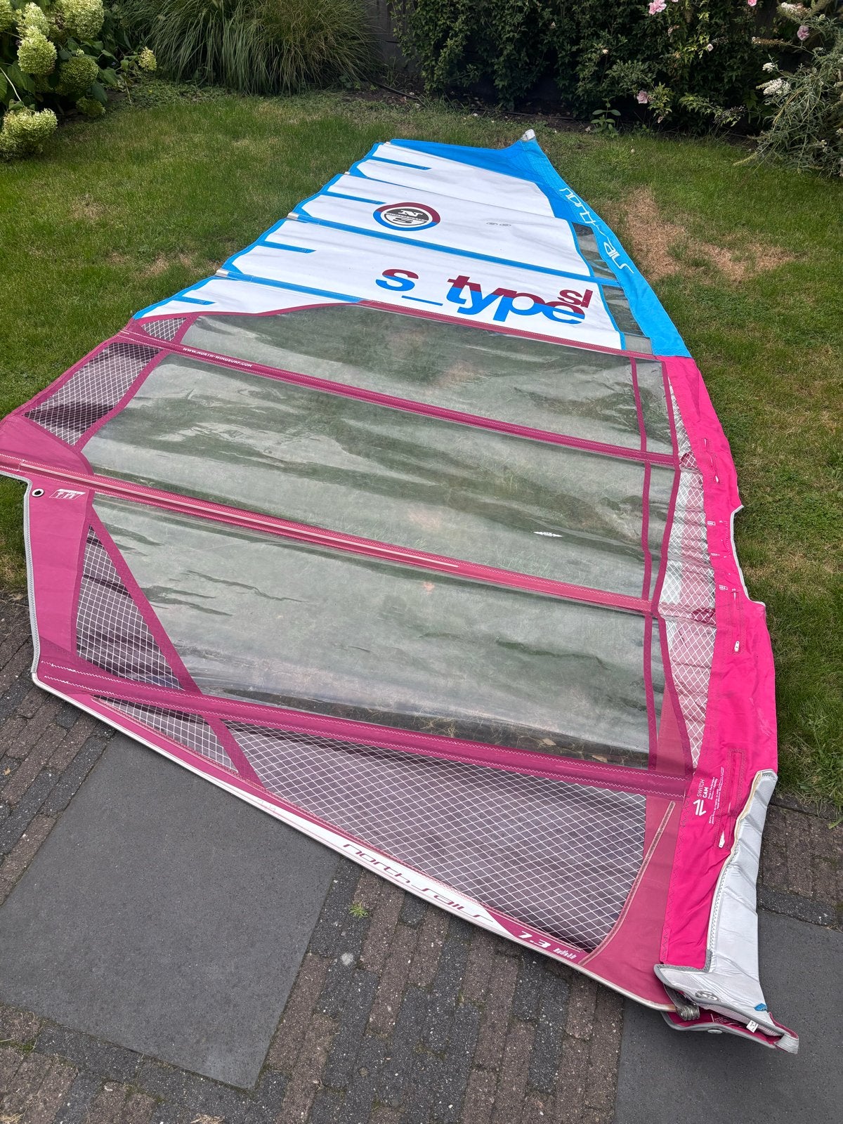 Duotone S pace / North Sails S_Type SL 7.3 gold mast / giek, Ophalen, Gebruikt, 6.5 m² tot 8 m², North Sails