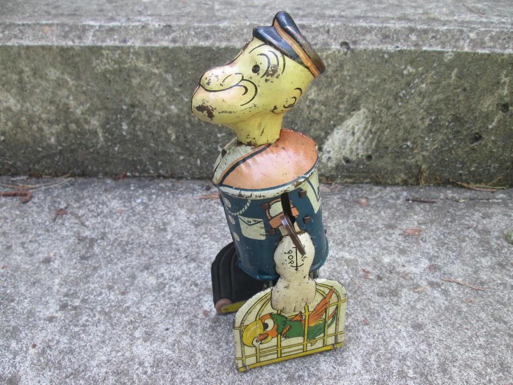 Marx Toys speelgoed Amerika POPEYE, werkend jaren 30 TOP, Ophalen of Verzenden