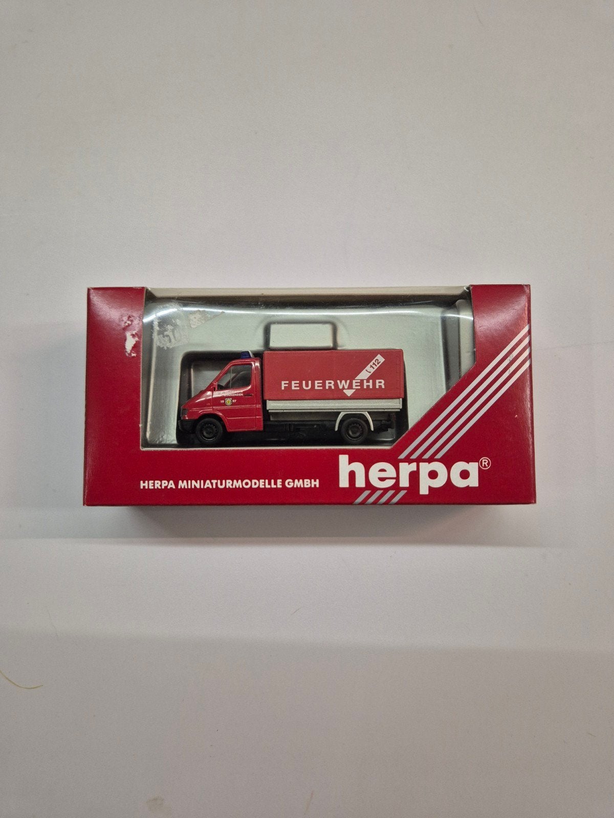 Herpa Mercedes-Benz Sprinter brandweerwagen "FEUERWEHR" 1:87, Hobby en Vrije tijd, Ophalen of Verzenden, Nieuw, Bus of Vrachtwagen