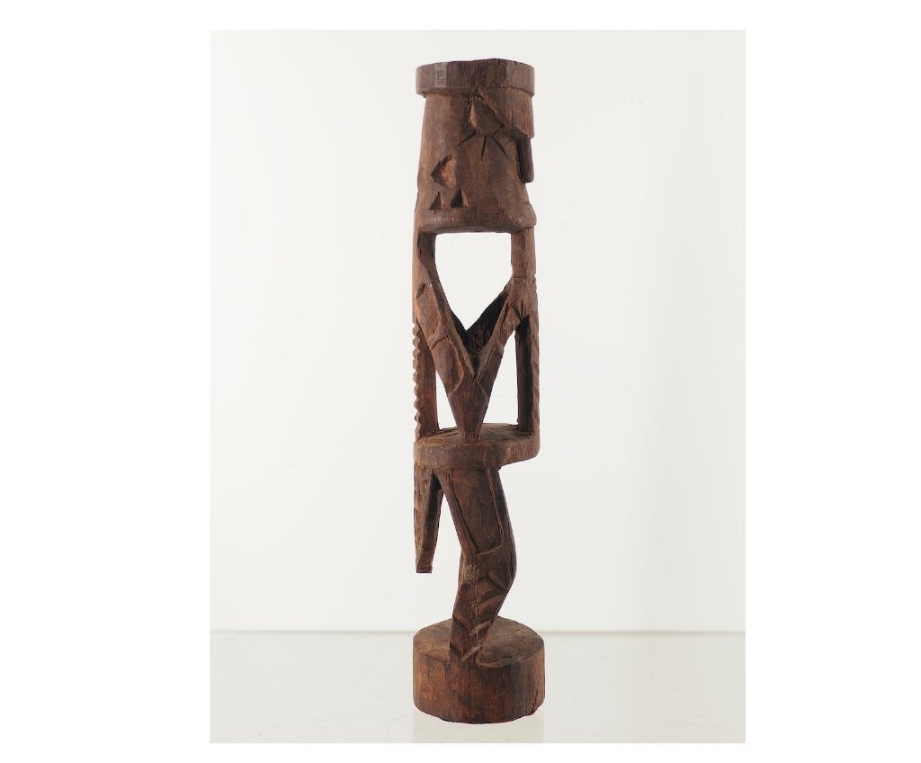 Kamora / Kamoro voorouderbeeld West-Papoea (260110-52), Antiek en Kunst, Hout, Bruin, 39 cm, Ophalen of Verzenden