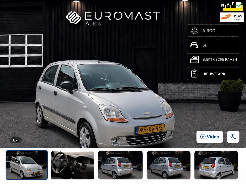 Chevrolet Matiz 0.8 Spirit Airco Elektrische Ramen 5d Nieuwe, Auto's, Chevrolet, Bedrijf, Te koop, Matiz, ABS, Airbags, Airconditioning