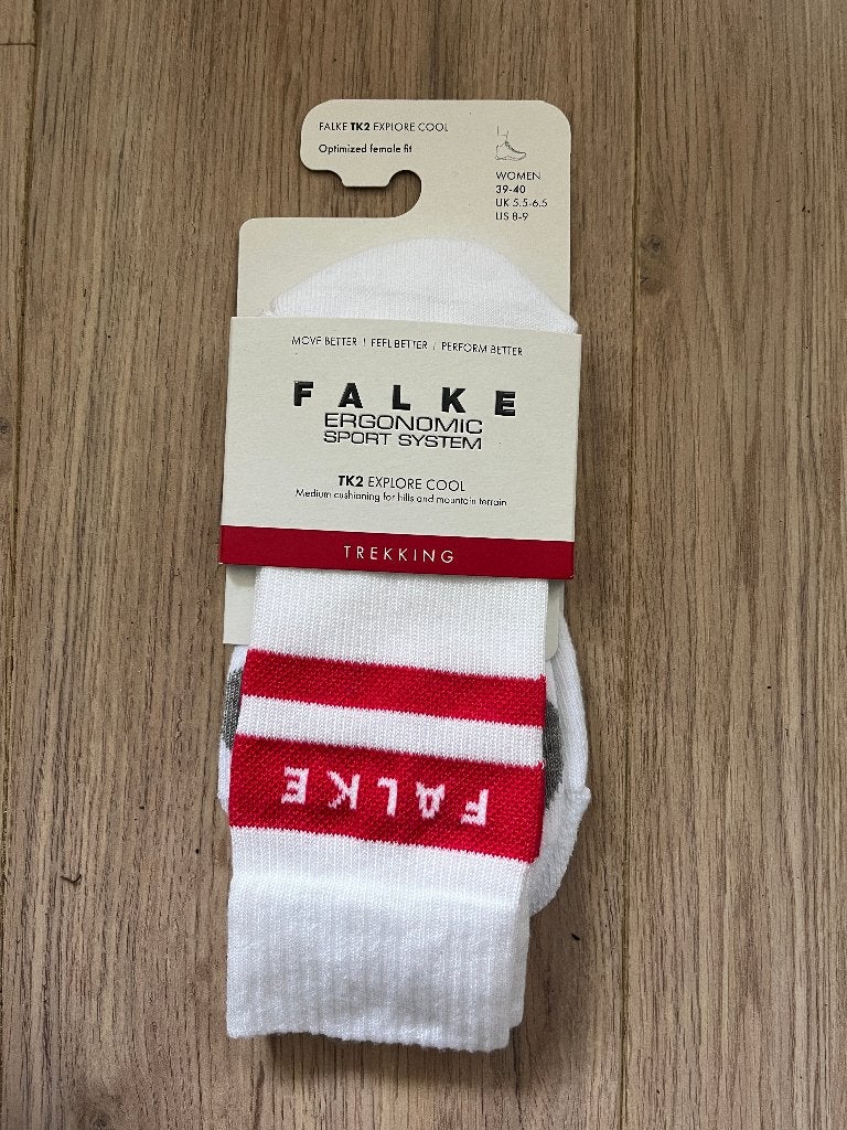 Wit/rood hoog model TK2 cool wandelsokken - Falke, Ophalen of Verzenden, Nieuw, Kleding