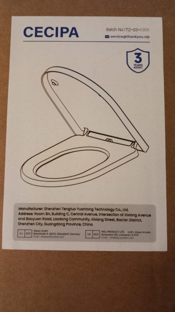 Wc-bril / Toiletzitting wit - Nieuw in doos, Ophalen of Verzenden, Nieuw, Toilet