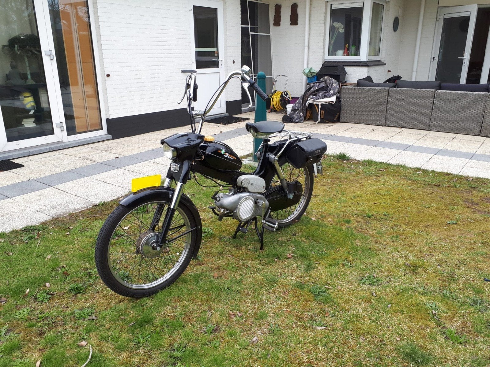 Zwarte Puch MV 50 Skytrack 3v in zeer goede staat!, Ophalen, Gebruikt, Puch, Maximaal 45 km/u