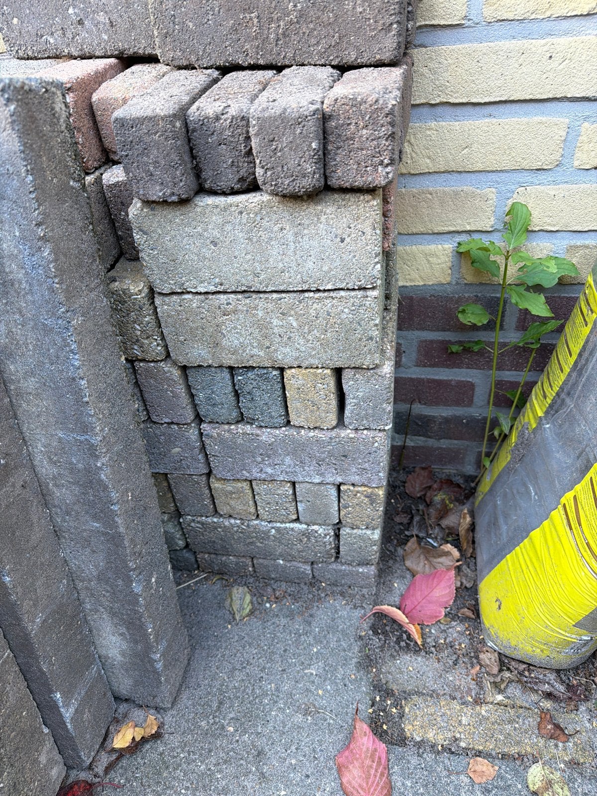 Gebruikte betontegels en bakstenen voor tuin of oprit, Ophalen of Verzenden, Gebruikt, Beton