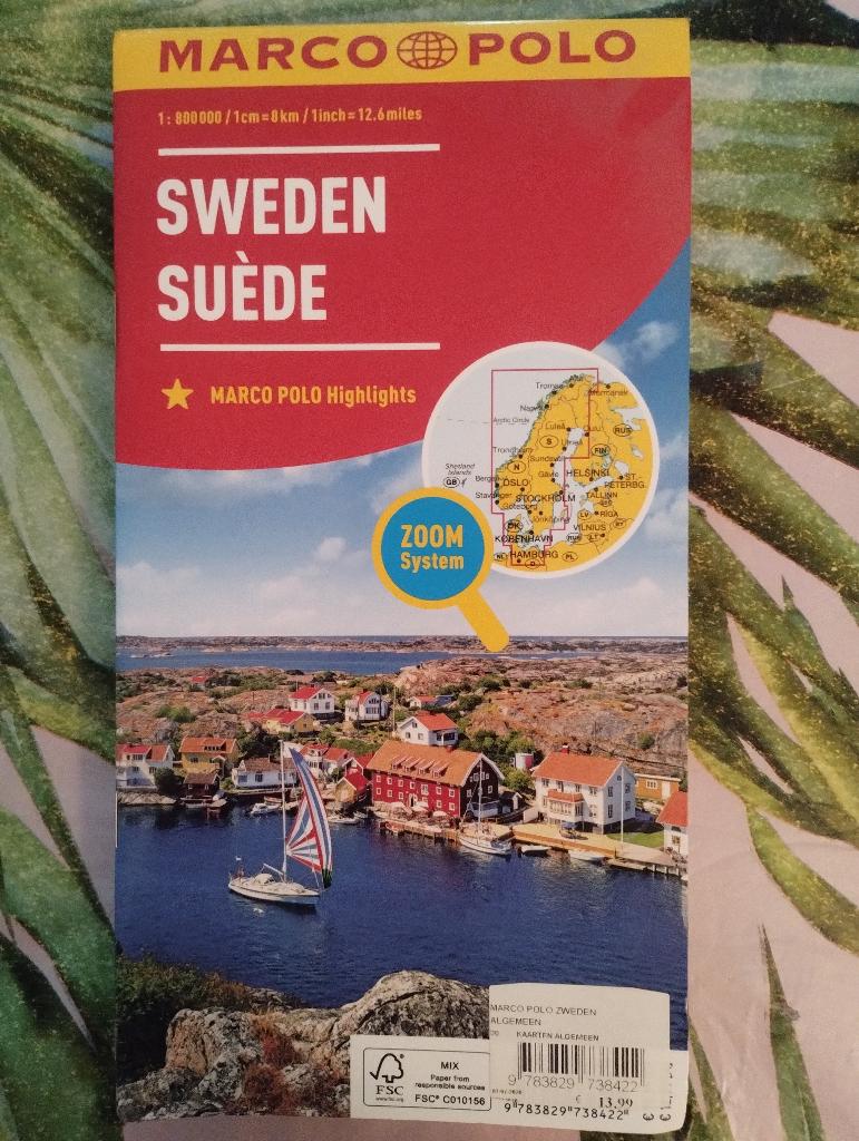 Landkaart Zweden Marco Polo, 2000 tot heden, Marco Polo, Europa Overig, Landkaart