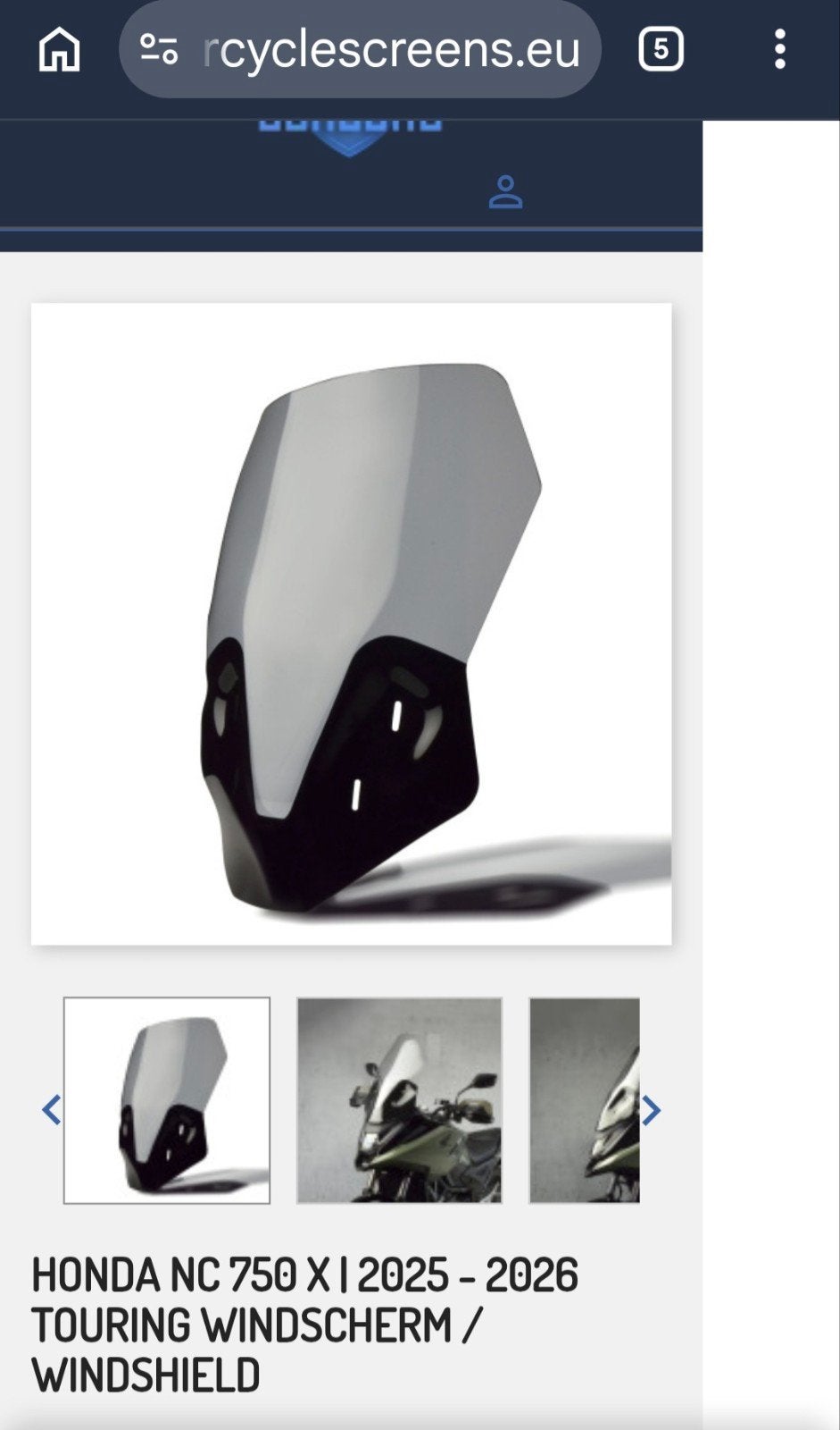 Honda NC 750 X Touring Windscherm 2025-2026, Ophalen, Nieuw