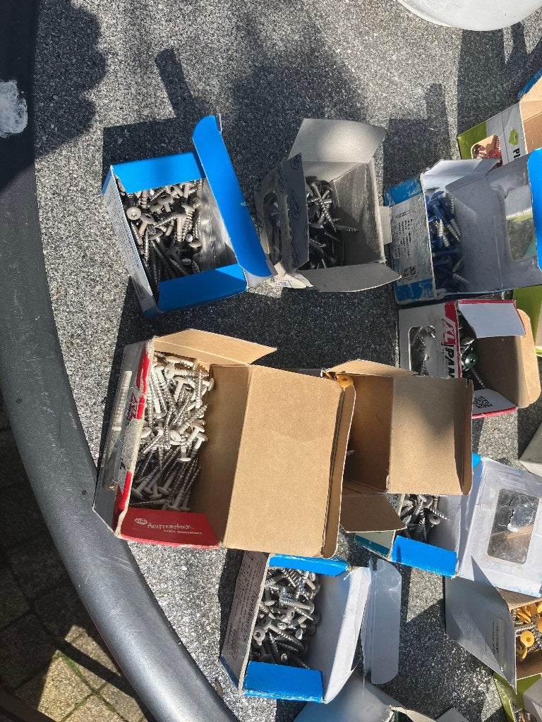 Partij plaat schroeven alle kleren en maten, Ophalen, Nieuw, Overige materialen, 20 tot 50 mm
