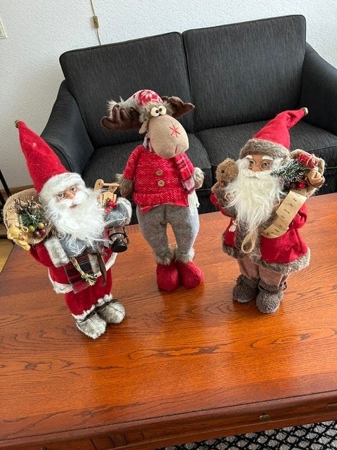 Kerstmannen 2x en Rudolph, Ophalen of Verzenden, Gebruikt