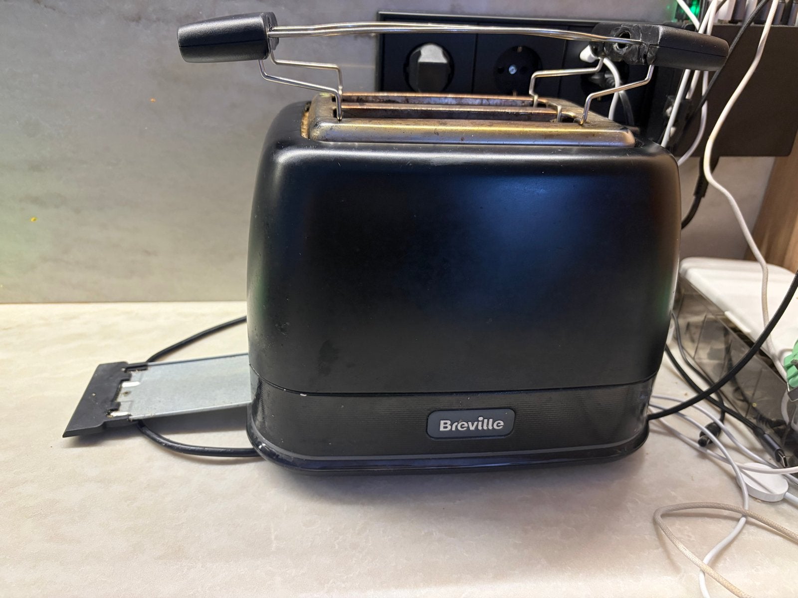 Breville Toaster Zwart - Volledig Functioneel met Ontdooifun, Witgoed en Apparatuur, Ophalen of Verzenden, Gebruikt