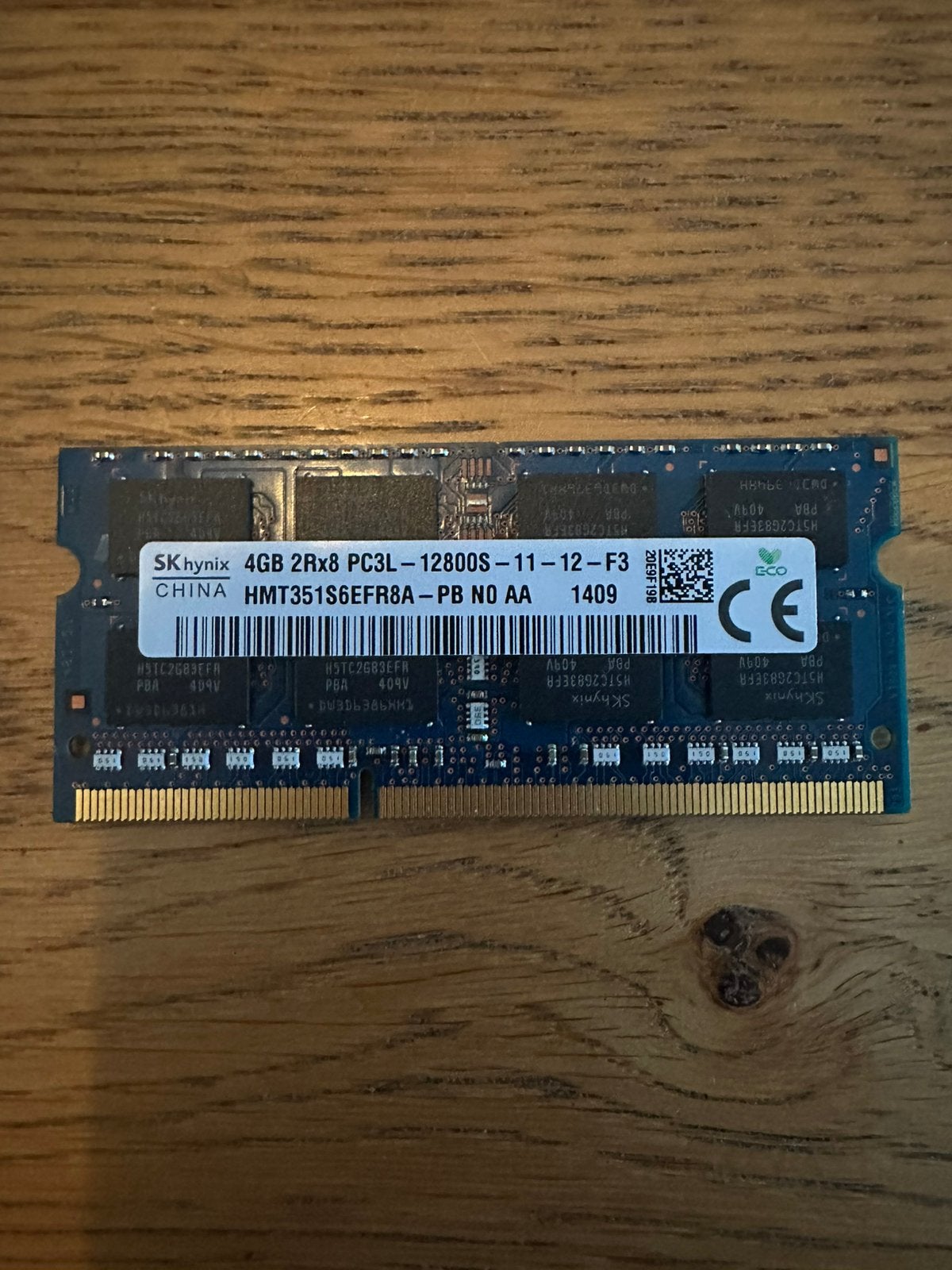 SK hynix 4GB DDR3L Laptopgeheugen 1600MHz PC3L-12800S, Gebruikt, DDR3, Ophalen of Verzenden, Laptop