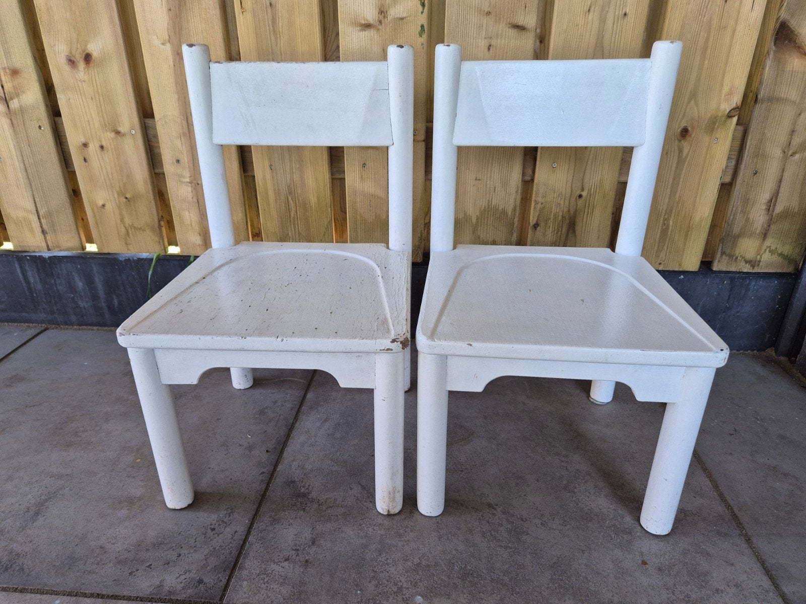 Schilte stoel vintage schoolmeubilair, Ophalen, Gebruikt
