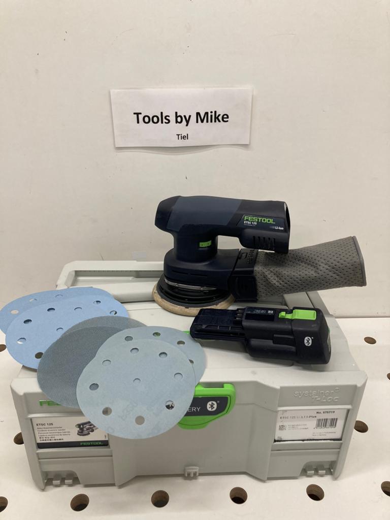Festool etsc125 accu schuurmachine, Doe-het-zelf en Verbouw, Gereedschap | Schuurmachines, Ophalen, Zo goed als nieuw, Minder dan 600 watt