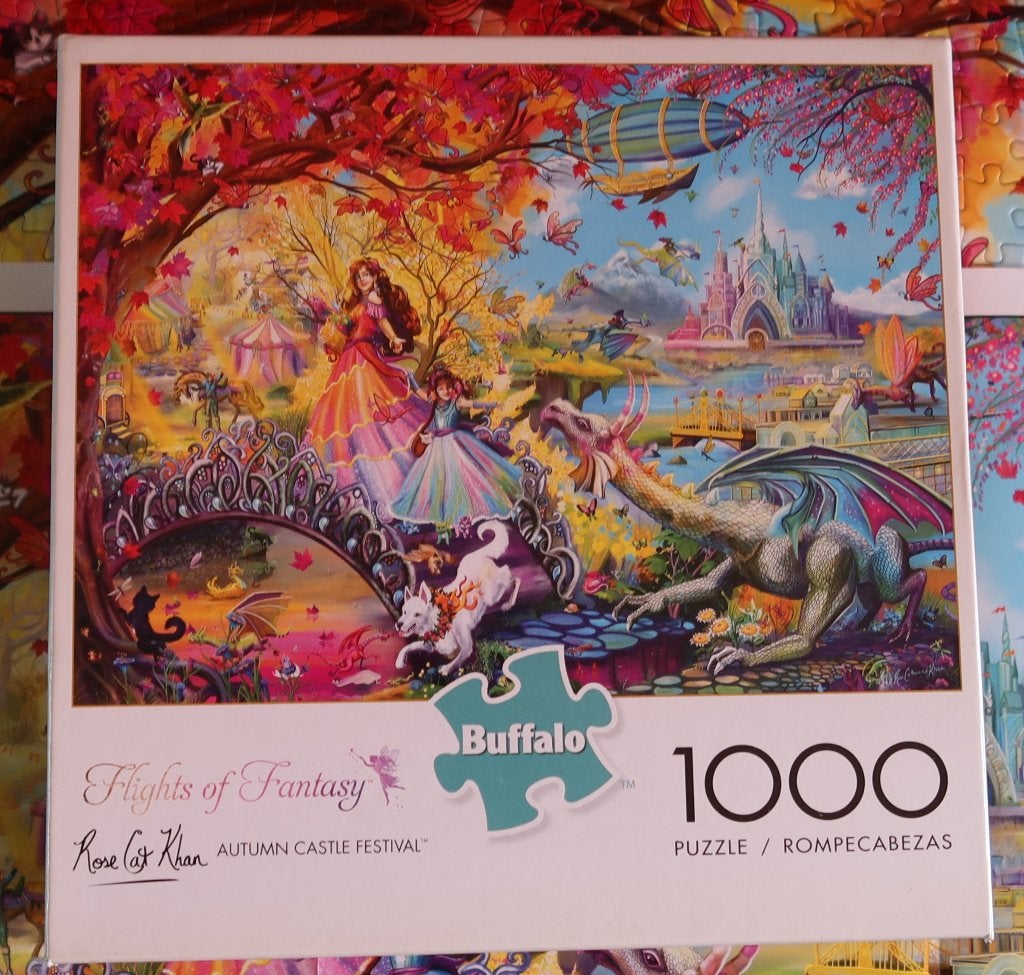 Legpuzzel Buffalo – 1000 stukjes – Autumn Castle Festival, Ophalen of Verzenden, 500 t/m 1500 stukjes, Zo goed als nieuw, Legpuzzel
