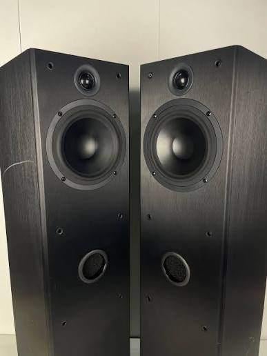 Tannoy mercury F3 Slimline, Gebruikt, 120 watt of meer, Front, Rear of Stereo speakers, Ophalen