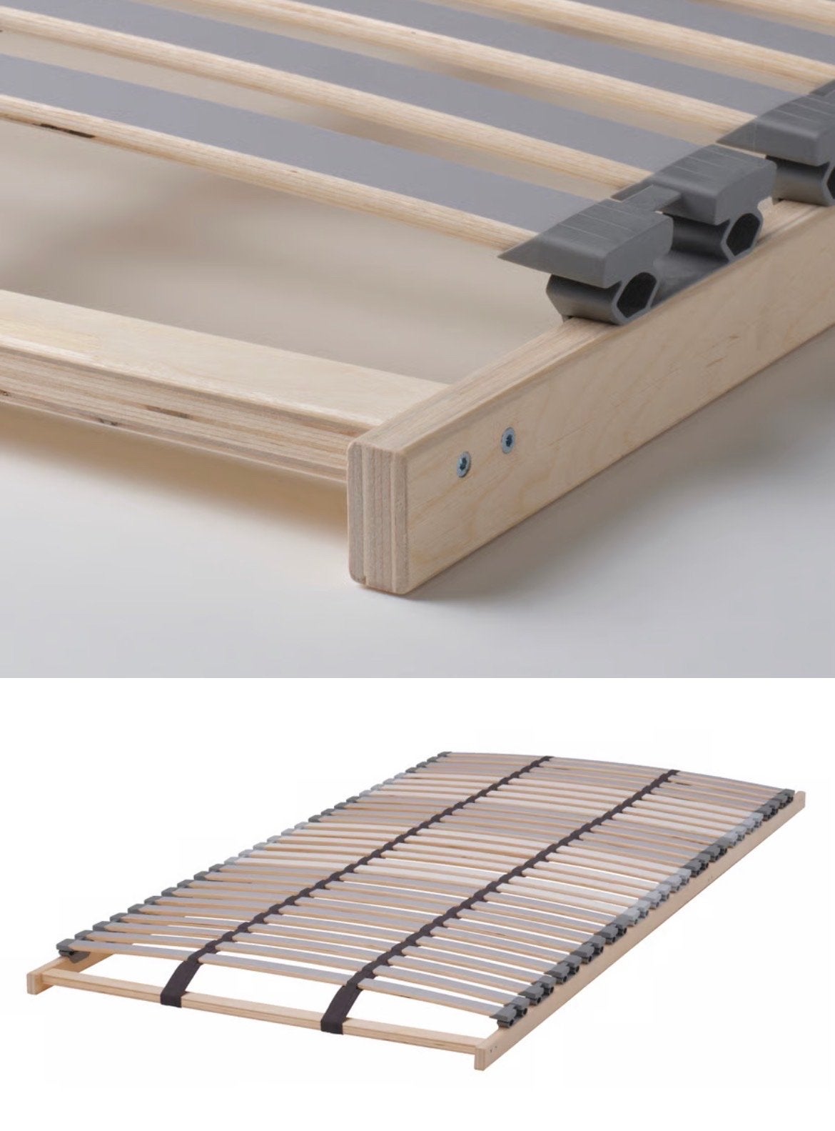 IKEA Lönset lattenbodem 90x200 cm, Huis en Inrichting, Slaapkamer | Bedden, Ophalen, 90 cm, Eenpersoons, Wit