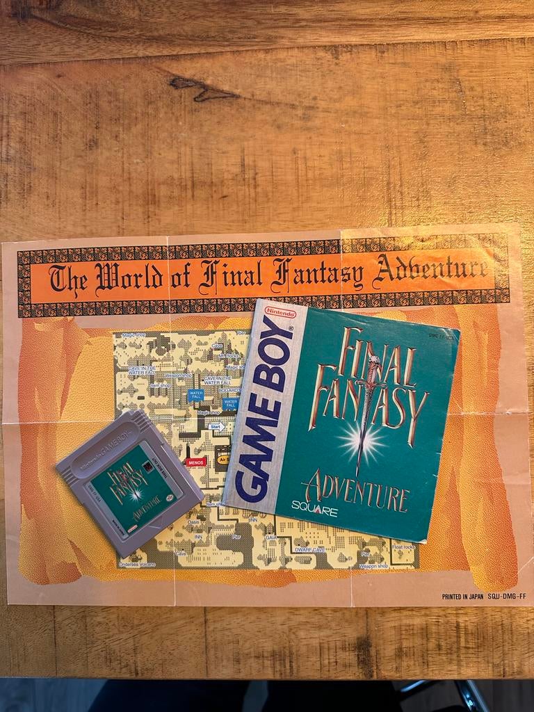 Final Fantasy Adventure Game Boy (DMG-FF-USA) met kaart, Ophalen, Gebruikt, 1 speler, Role Playing Game (Rpg)