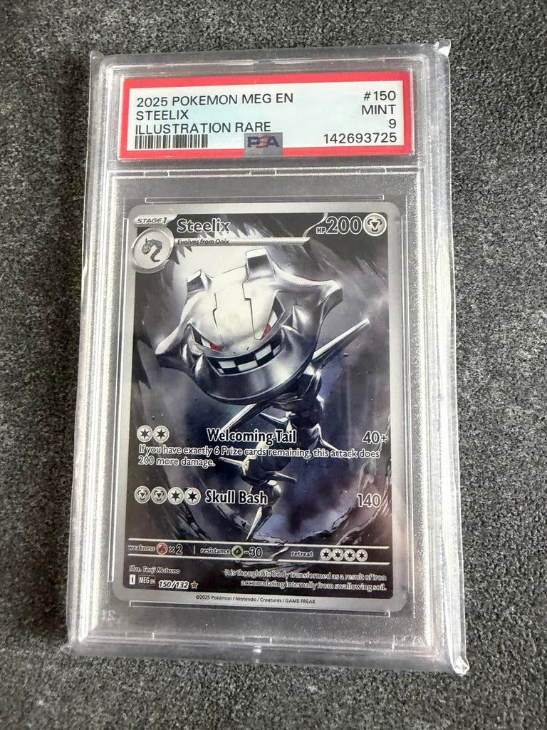 Steelix 150/132 Pokémon Mega Evolutions Graded PSA 9, Ophalen of Verzenden, Zo goed als nieuw
