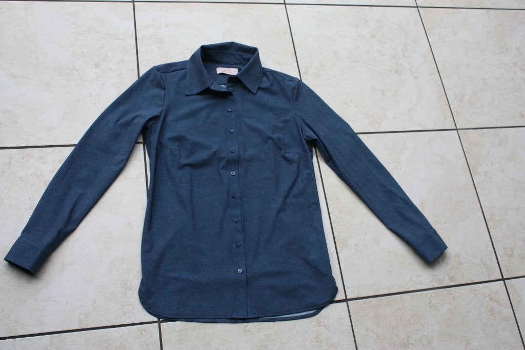 Studio Anneloes travelstof denim Poppy blouse M, Maat 38/40 (M), Studio Anneloes, Zo goed als nieuw, Verzenden