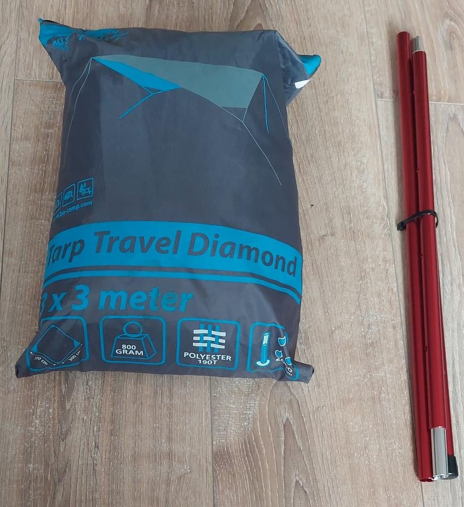 Tarp Travel Diamond 3x3 meter - Lichtgewicht en Compact, Caravans en Kamperen, Tenten, Ophalen of Verzenden