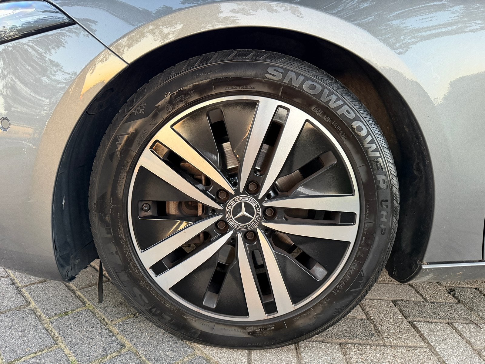 Mercedes-Benz A-Klasse A 160 109pk 2021 Grijs Sfeerverlicht, Auto's, Mercedes-Benz, Voorwielaandrijving, Zwart, 4 cilinders, Bluetooth
