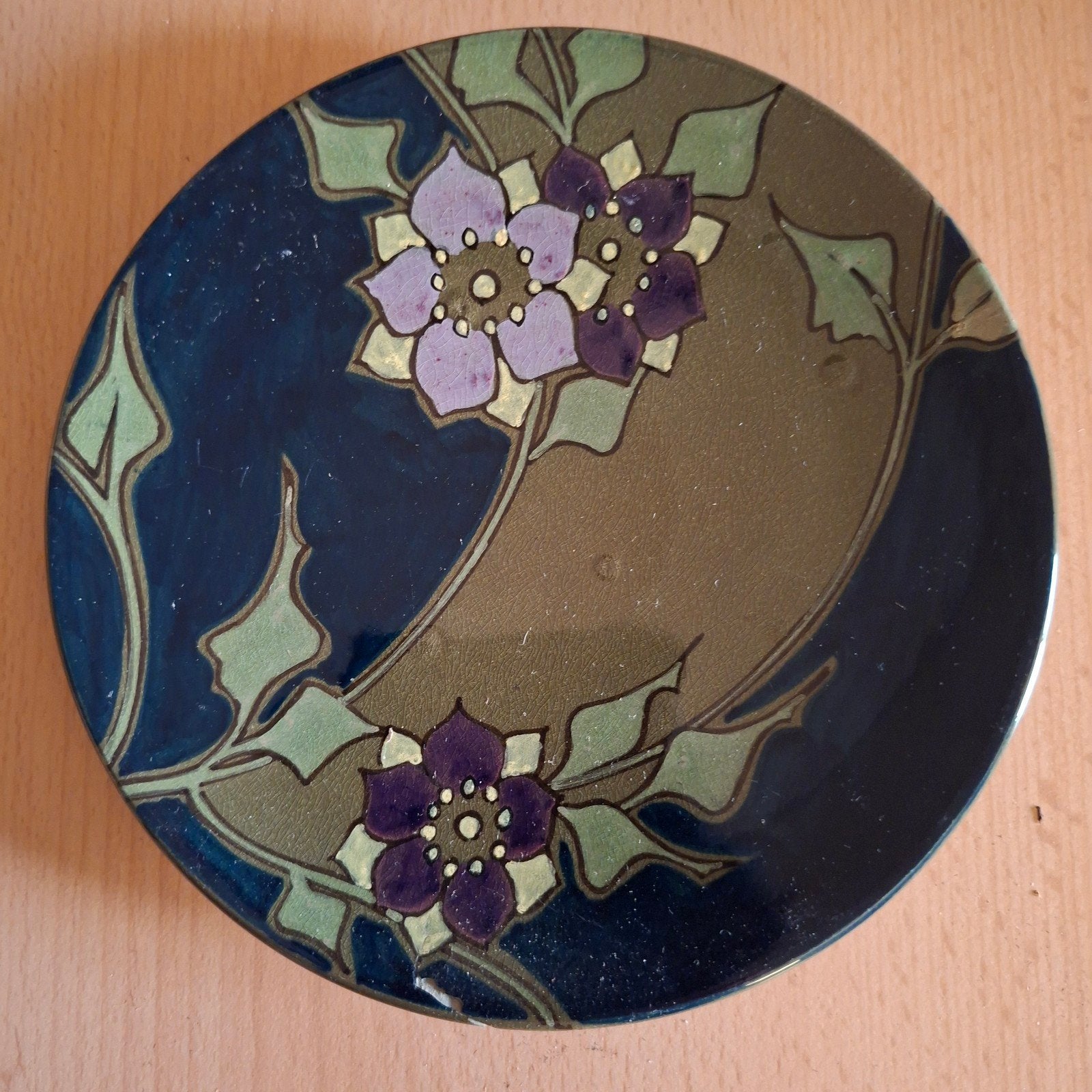 Vintage Zuid-Holland Wandbord met Bloemmotief, Antiek en Kunst, Ophalen