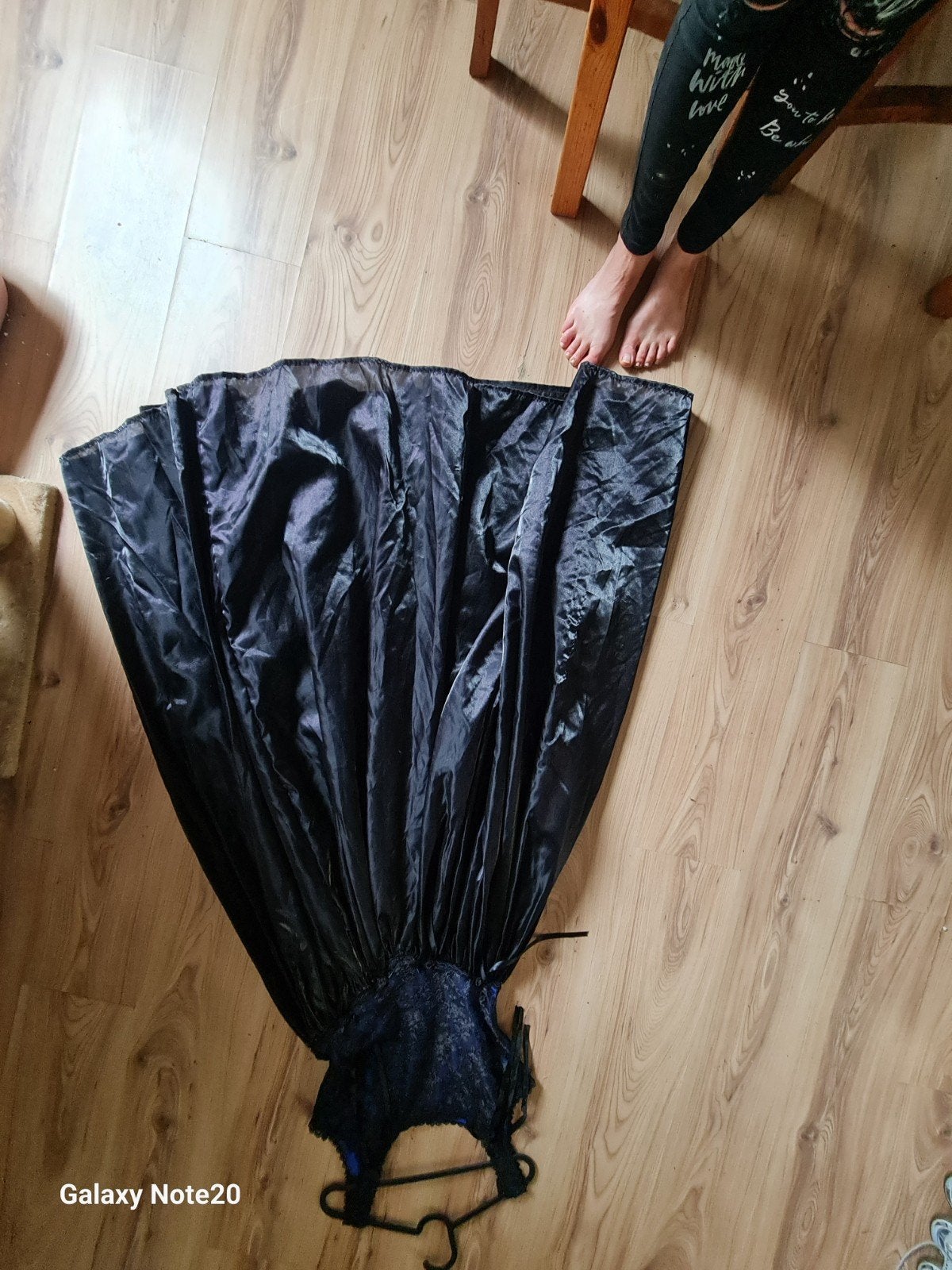 Zwarte avondjurk met kanten top, Kleding | Dames, Jurken, Zwart, Onder de knie, Ophalen, Maat 38/40 (M)