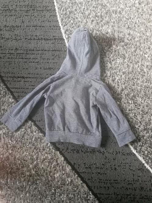 Blauw gestreept vest Maat 62 h3, Kinderen en Baby's, Babykleding | Maat 62, Truitje of Vestje, Dirkje, Onbekend, Ophalen of Verzenden